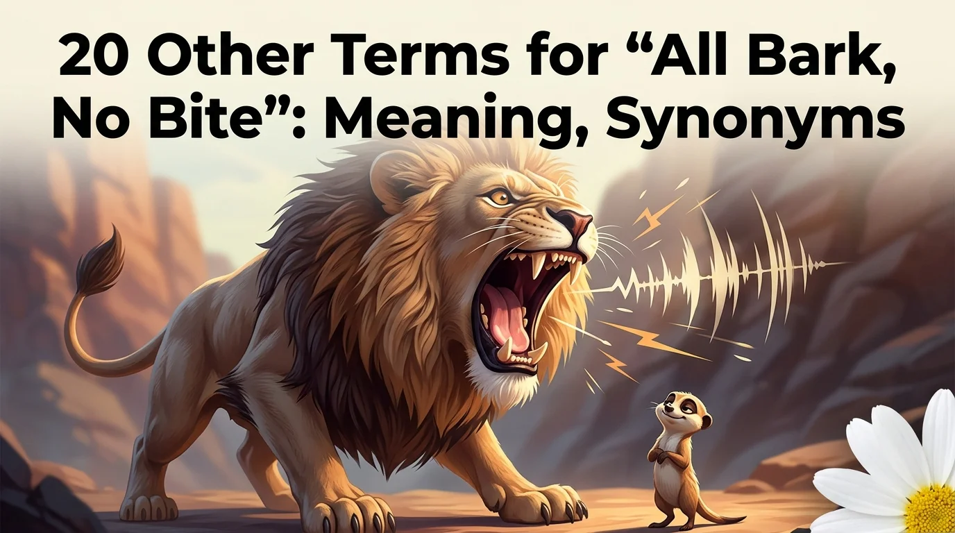 20 Other Terms for “All Bark, No Bite”: Meaning, Synonyms