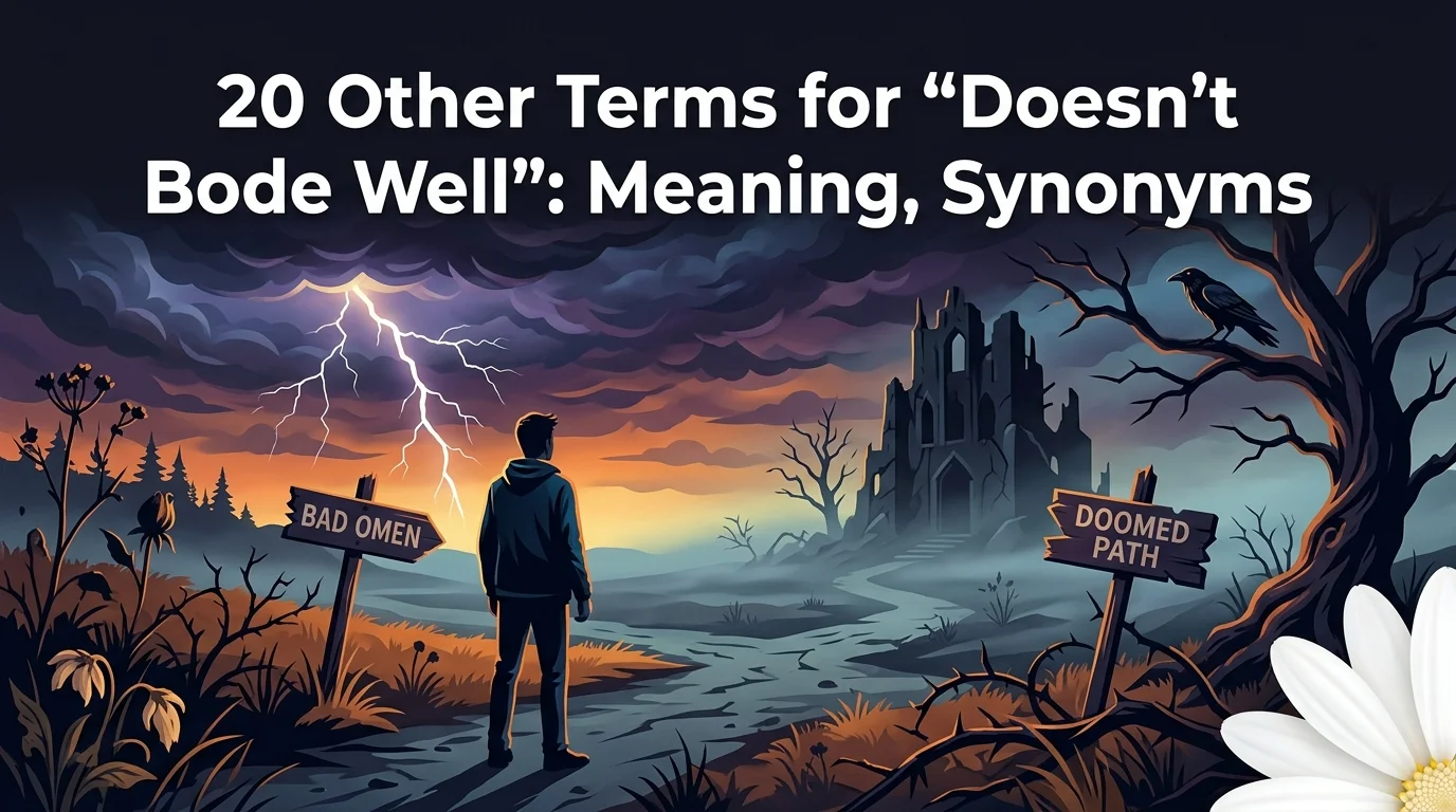 20 Other Terms for "Doesn't Bode Well": Meaning, Synonyms