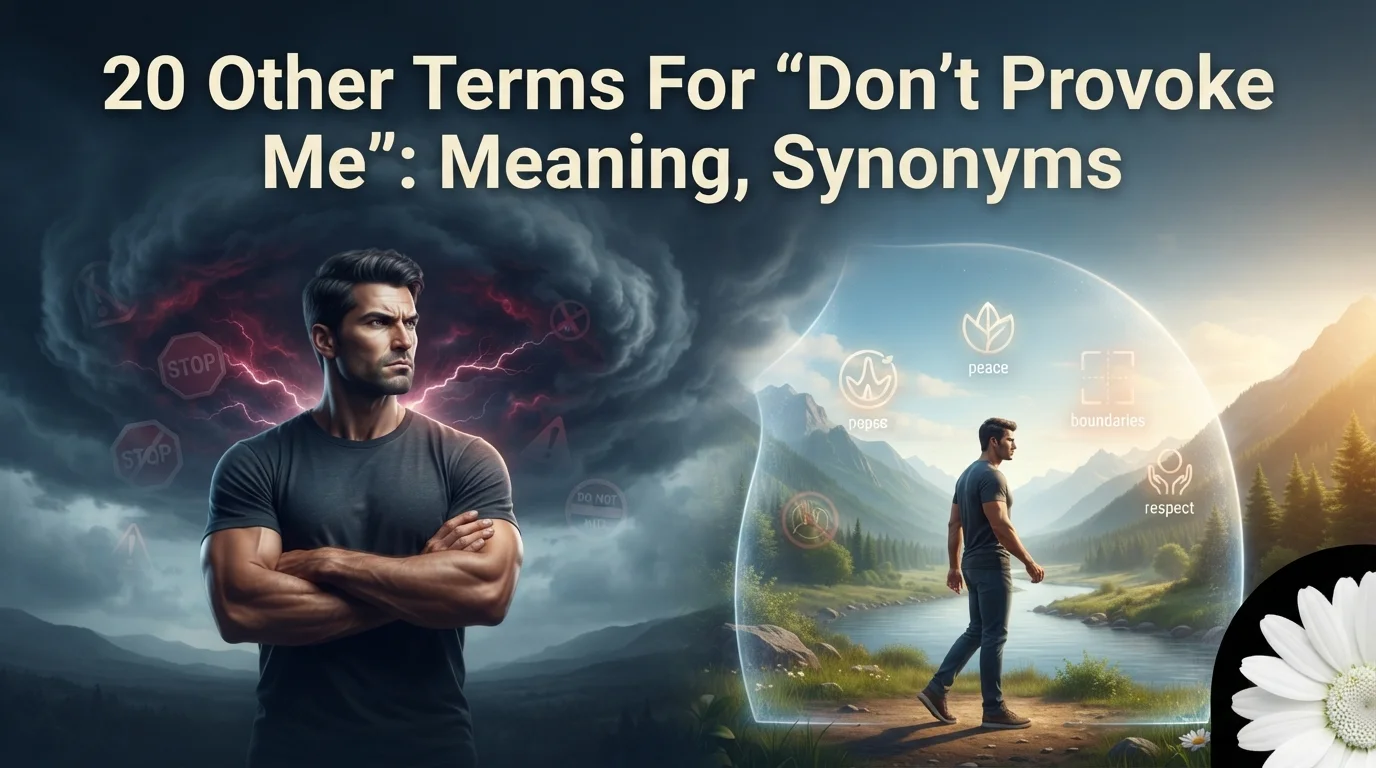 20 Other Terms For “Don't Provoke Me”: Meaning, Synonyms