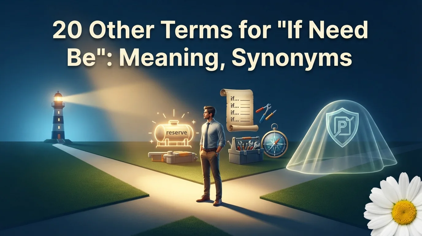 20 Other Terms for "If Need Be": Meaning, Synonyms