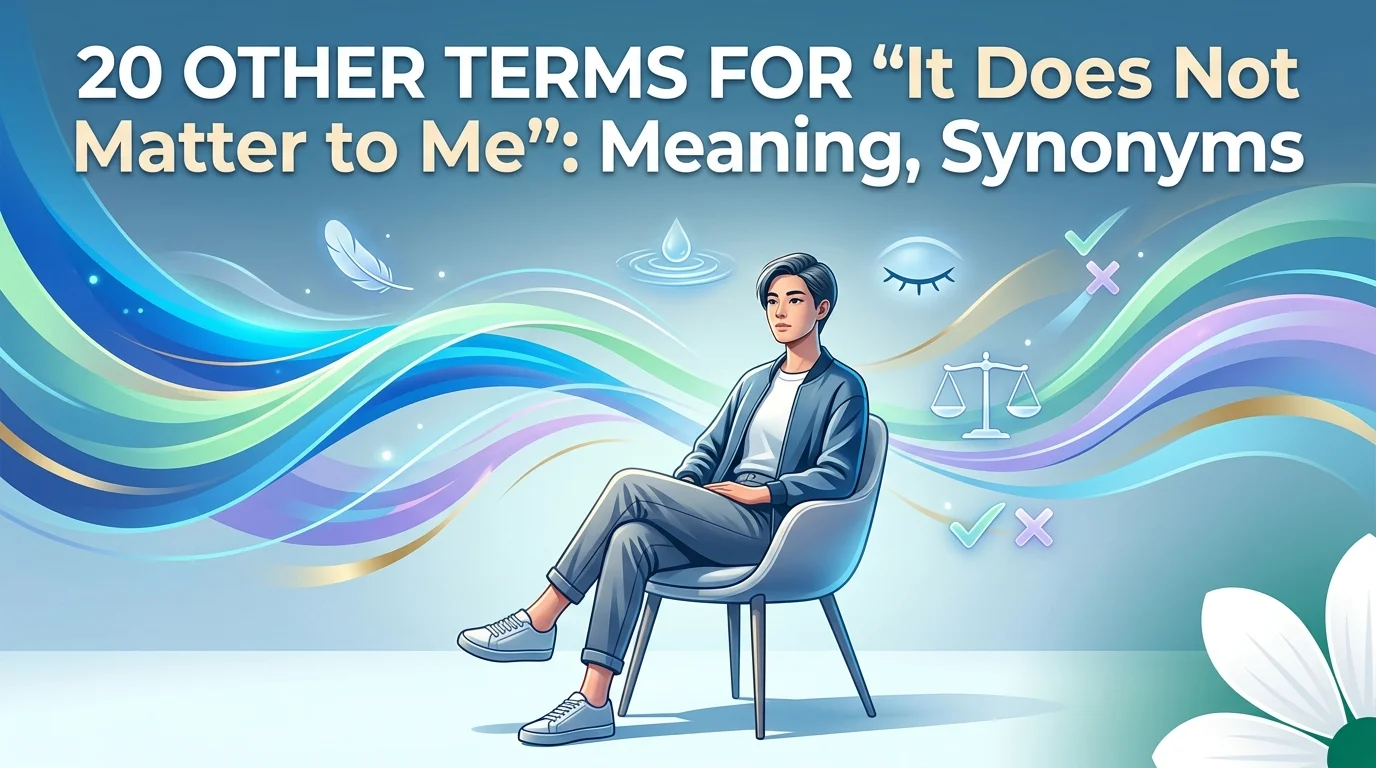 20 Other Terms For “It Does Not Matter To Me”: Meaning, Synonyms