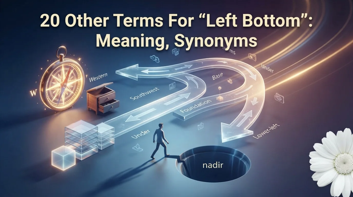 20 Other Terms For “Left Bottom”: Meaning, Synonyms