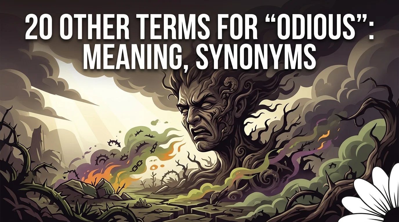 20 Other Terms For "Odious": Meaning, Synonyms