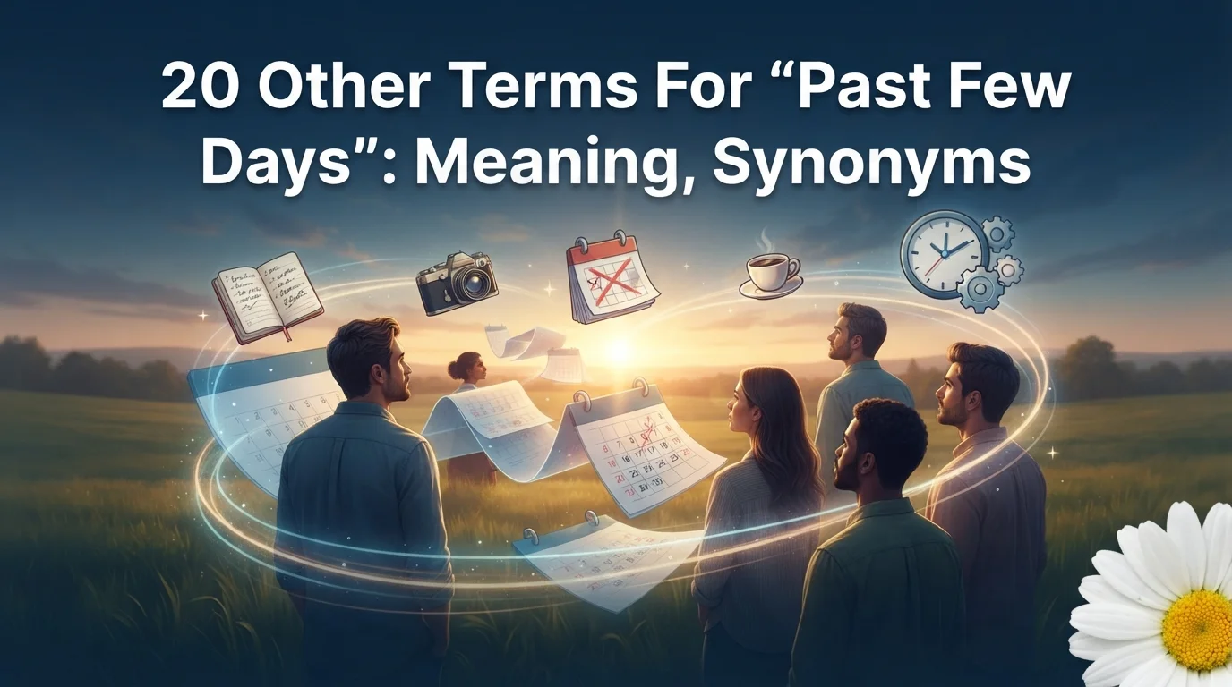 20 Other Terms For “Past Few Days”: Meaning, Synonyms