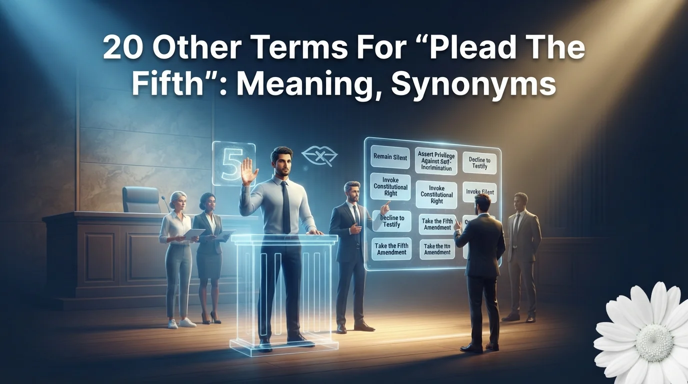 20 Other Terms For “Plead The Fifth”: Meaning, Synonyms
