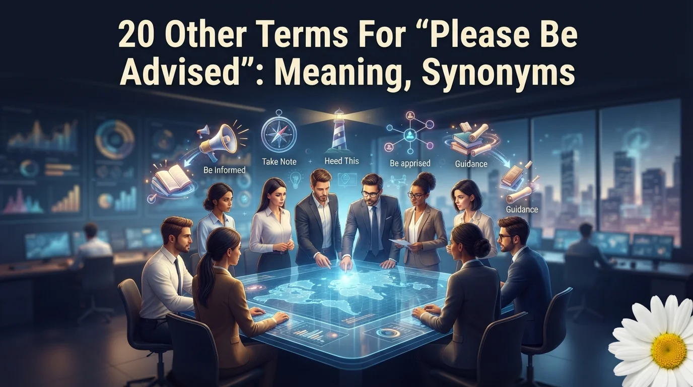 20 Other Terms For “Please Be Advised”: Meaning, Synonyms
