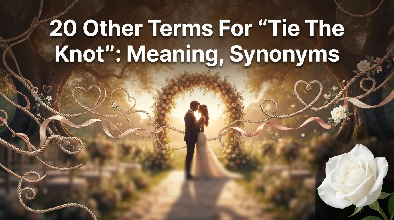 20 Other Terms For “Tie The Knot”: Meaning, Synonyms