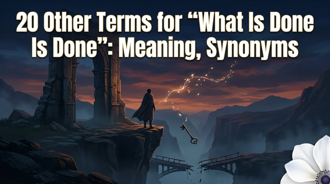 20 Other Terms for “What Is Done Is Done”: Meaning, Synonyms