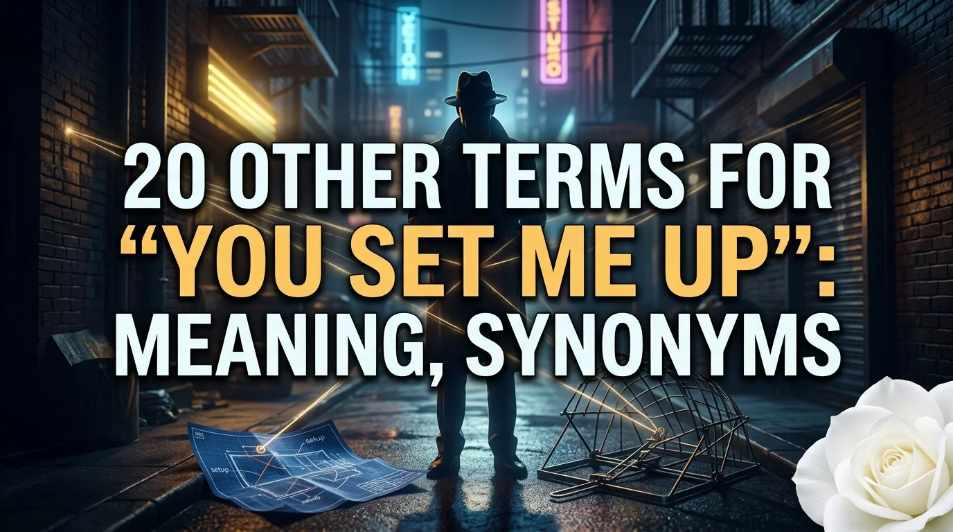 20 Other Terms For "You Set Me Up": Meaning, Synonyms
