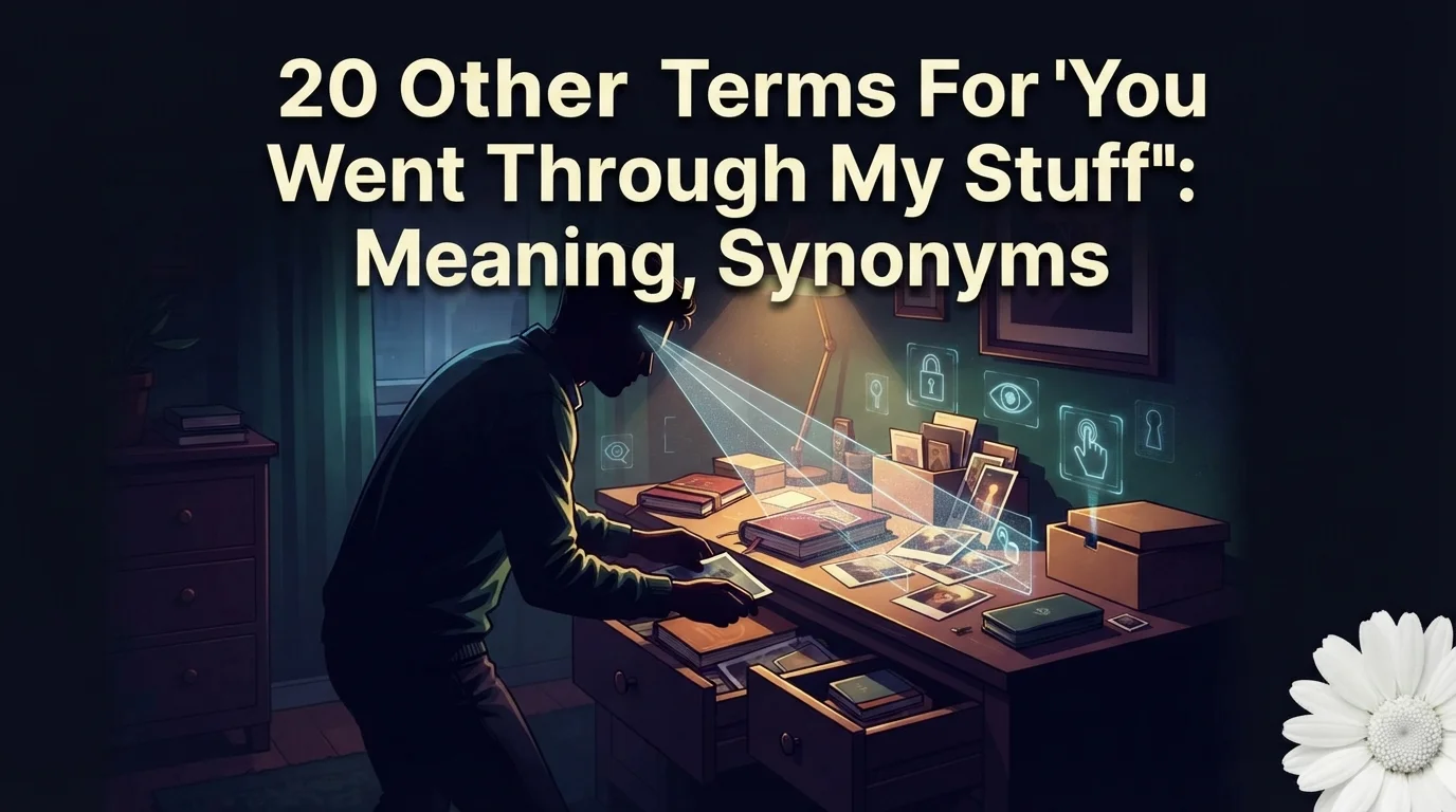 20 Other Terms For "You Went Through My Stuff": Meaning, Synonyms